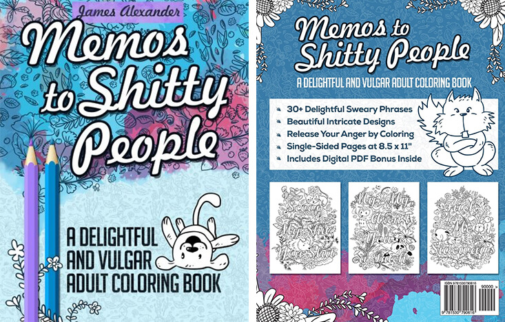 Memos to Shitty People coloring book