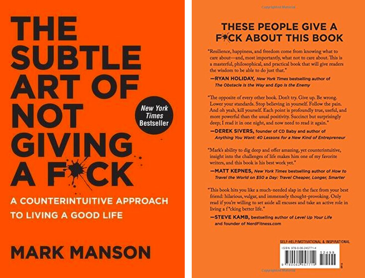 Mark Manson - Subtle Art of Not Giving a Fuck Book