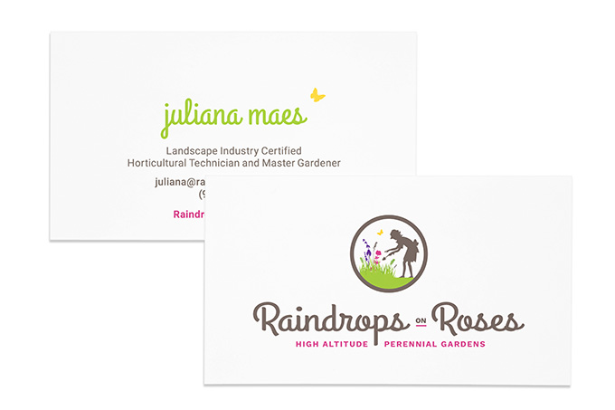 Raindrops on Roses Business Card