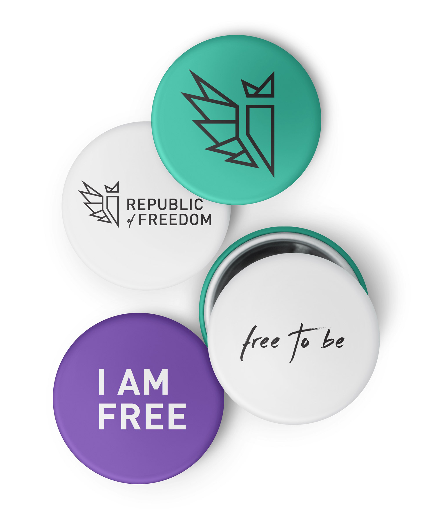 Republic of Freedom buttons // a little creative