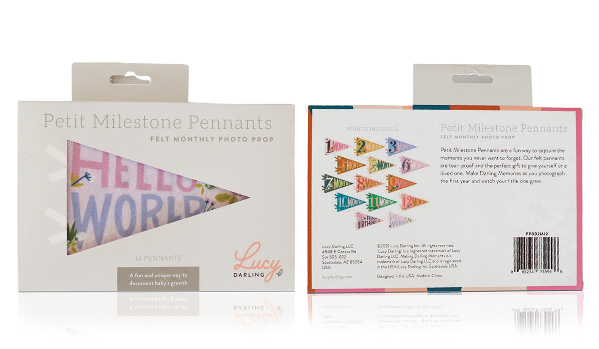 Lucy Darling pennant packaging // a little creative